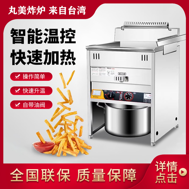 台湾丸美燃气油炸炉立式单缸双缸煤气炉炸锅商用落地型炸鸡炸炉