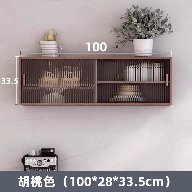 实木吊柜上墙壁柜家用橱柜挂墙面置物柜阳台柜厨房墙上储物柜复古|undefined