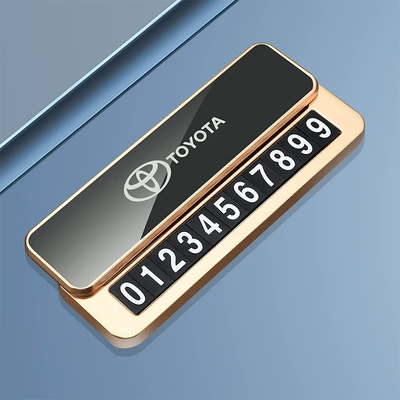 Creative Car Moving Card, Nömrəli dayanma kartı - toyota-sliding-hidden-alloy-model-gold