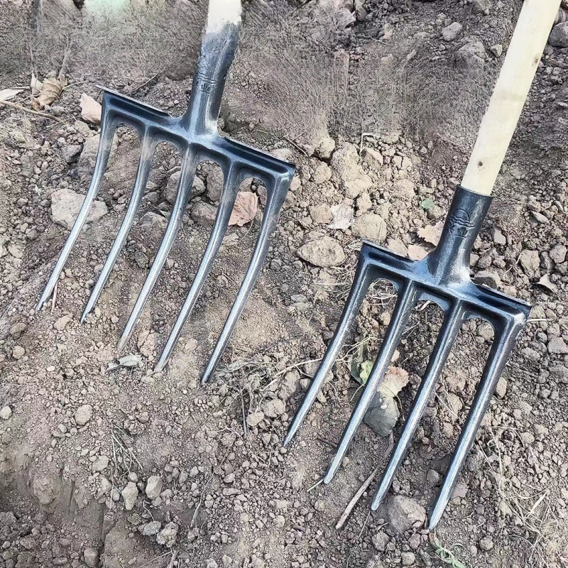 翻地钢叉种地农用工具大全高锰钢洋叉翻地神器挖野菜牛粪叉子粪叉|undefined