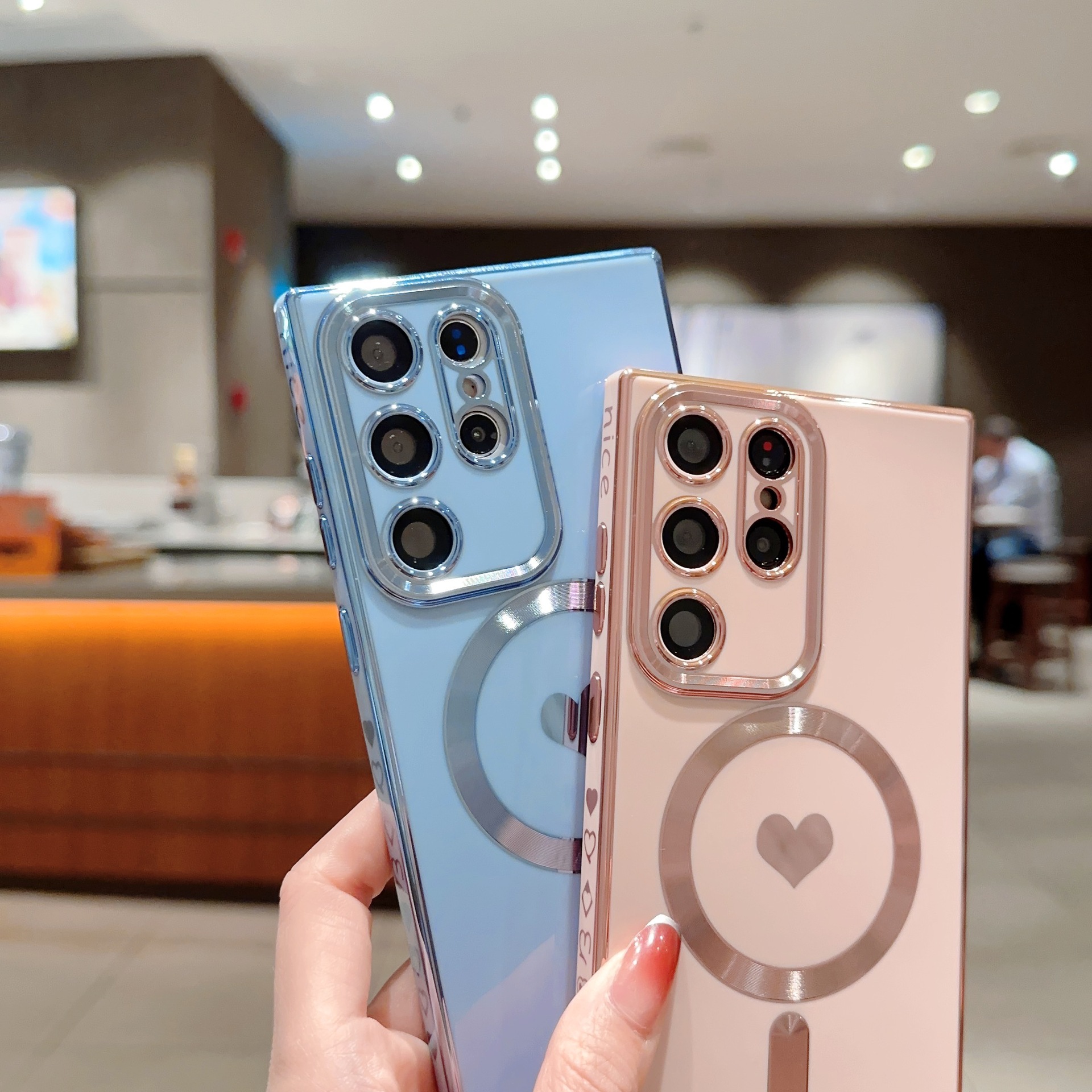 Magnetic Brushed Electroplated Phone Case For Samsung S25u S24u_voghion.com