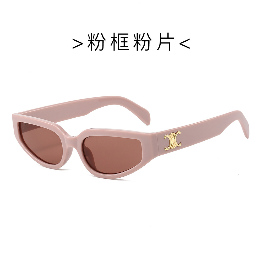 Gafas de Sol de Estilo Retro Transfronterizo de Xiaohongshu, Gafas de Sol de Alta Gama con Marco Pequeño Poligonal Estilo Macaron