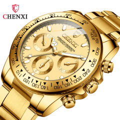 Dawn cross-border gold watch men's watch men's business watch luminous waterproof quartz watch watch