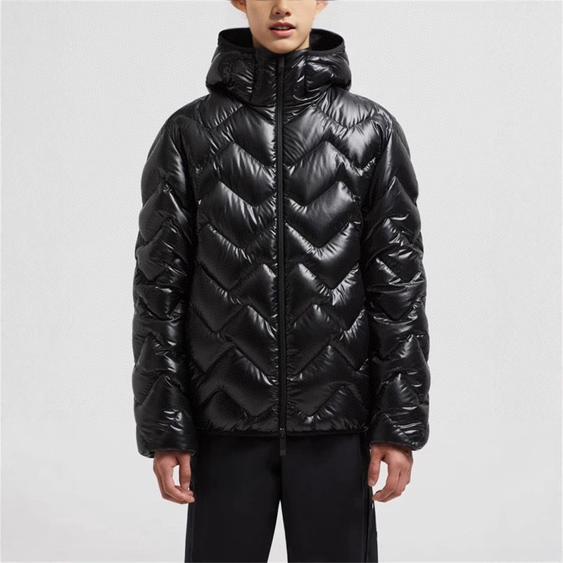 Brand Pingdi mc Mask * 24 New Men's and Women's Wavy Hooded Down Jacket Casual Down Jacket Brand Pingdi mc Mask * 24 New Men's and Women's Wavy Hooded Down Jacket Casual Down Jacket