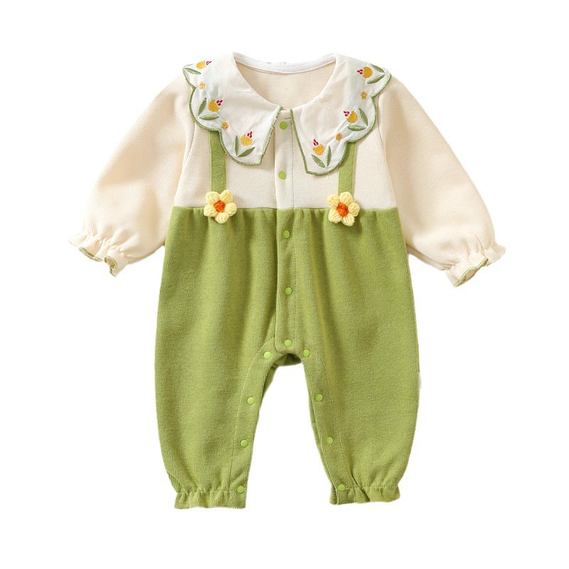Bebé primavera y otoño mono luna llena ropa de recién nacido bebé 0-1 año dulce y lindo mameluco de moda lindo