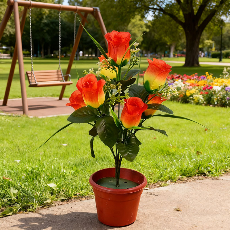 Soporte a la imitación de flores personalizadas imitación al por mayor de flores de arroz siete brotes de primavera flor de decoración de flores falsas flores ramo