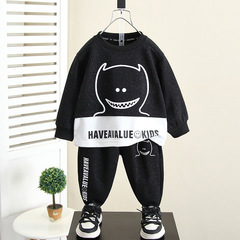 4798男童春季套裝2024新款網紅寶寶春裝酷帥氣兒童裝男孩春秋炸街