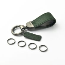 真羊皮 法羊轻奢钥匙扣真皮链头层羊皮绳汽车挂件包配饰锁匙LOGO