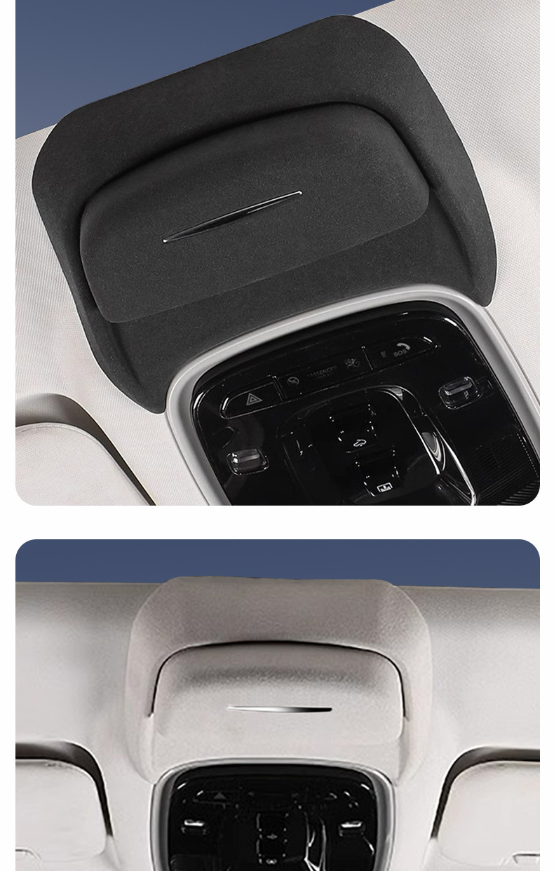Suitable for Chery Tiggo 9 Glasses Case, Car Sunroof Suede Sunglasses Storage Clip Box, Car Accessories Glasses Holder