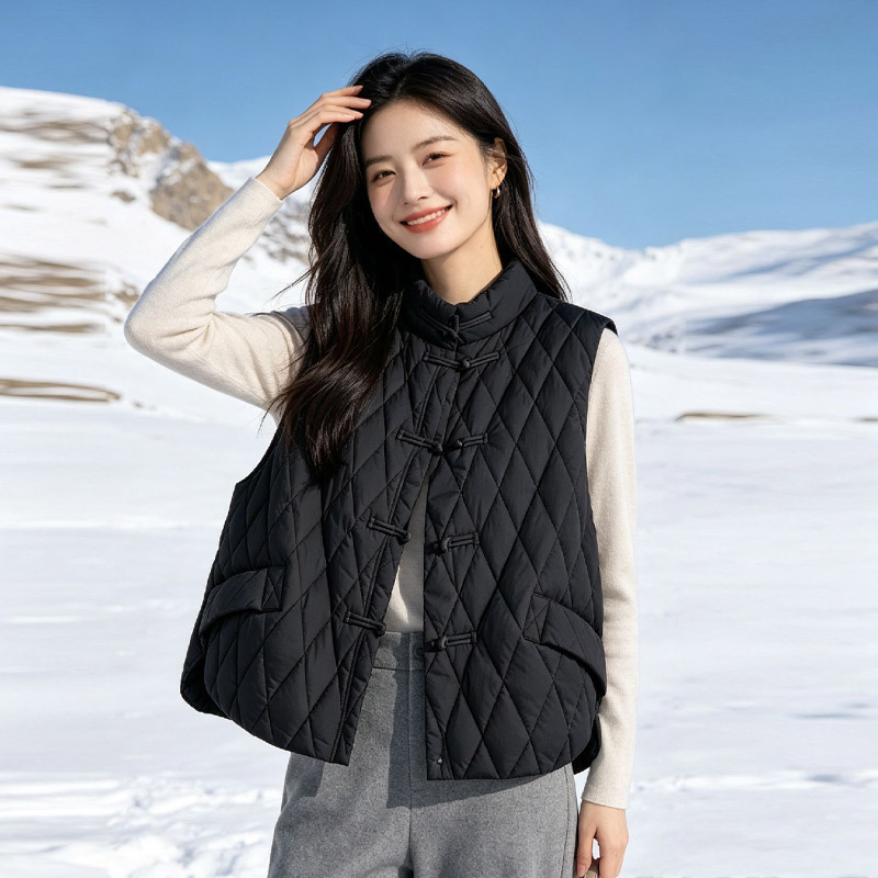 Short women's down vest, duck down vest, 2026 model, outerwear for spring, autumn, and winter Short women's down vest, duck down vest, 2026 model, outerwear for spring, autumn, and winter