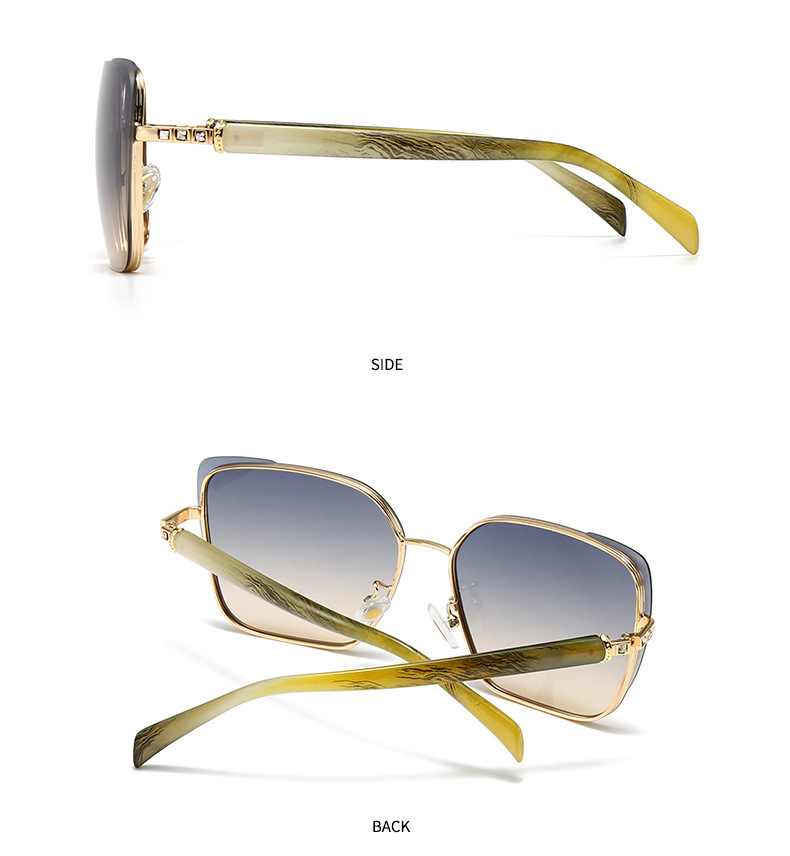 European and American Modern Retro Sunglasses High-end Women's INS Sunglasses All-match Fashionable Metal Sunglasses 5G21_voghion.com