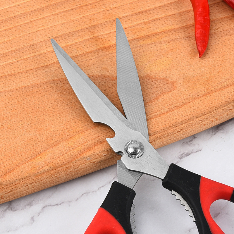 Negro rojo 9340 tijeras de cocina herramientas de cocina para el hogar tijeras de comida de acero inoxidable tijeras de hueso de pollo tijeras de verduras