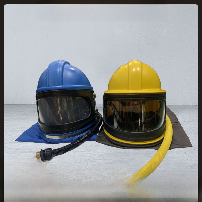Oxygen Supply Sandblasting Helmet Helmet-type Sandblasting Protective Suit Temperature-regulating Sandblasting Hat Sandblasting One-piece Suit Temperature Regulator