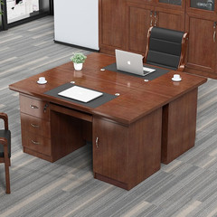 新中式塗装オフィスデスク、シングルシート、木目調、スタッフデスク＆チェアセット、対面型デスクトップオフィスコンピューターデスク