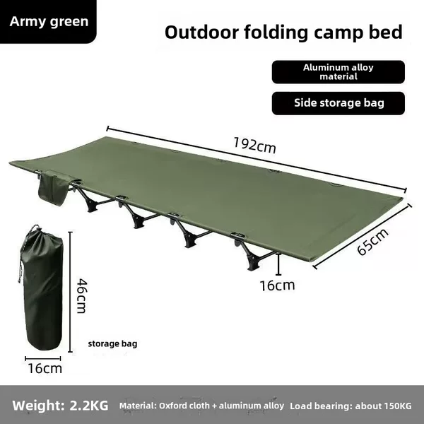 Folding Bed Outdoor Aluminum Alloy Hiking Camping Folding Camp Bed Portable Tent Bed Lightweight