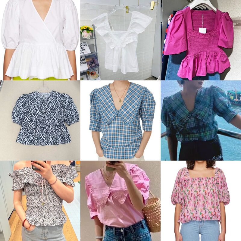Clearance Sale: Nordic Style French Floral Blouses, Shirts, Denim Skirts, Assorted Overstock, Multiple Styles, Mixed Wholesale Women's Clothing