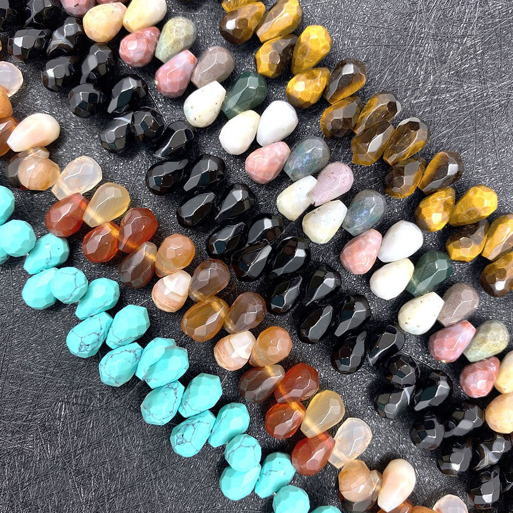 Organic beads drop-shaped