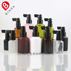 30/60ml避光玻璃瓶长嘴口腔鼻腔漱口水酒精纯露导管喷雾瓶