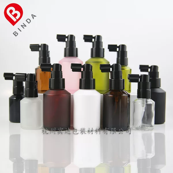 30/60ml dark glass bottle long mouth mouth mouth nasal mouthwash alcohol pure dew catheter spray bottle
