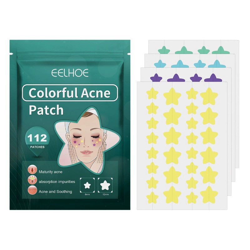 EELHOE пластырь от прыщей в форме звезды, уход за пятнами и следами от прыщей, очищающий закрытый пластырь для ухода за прыщами
