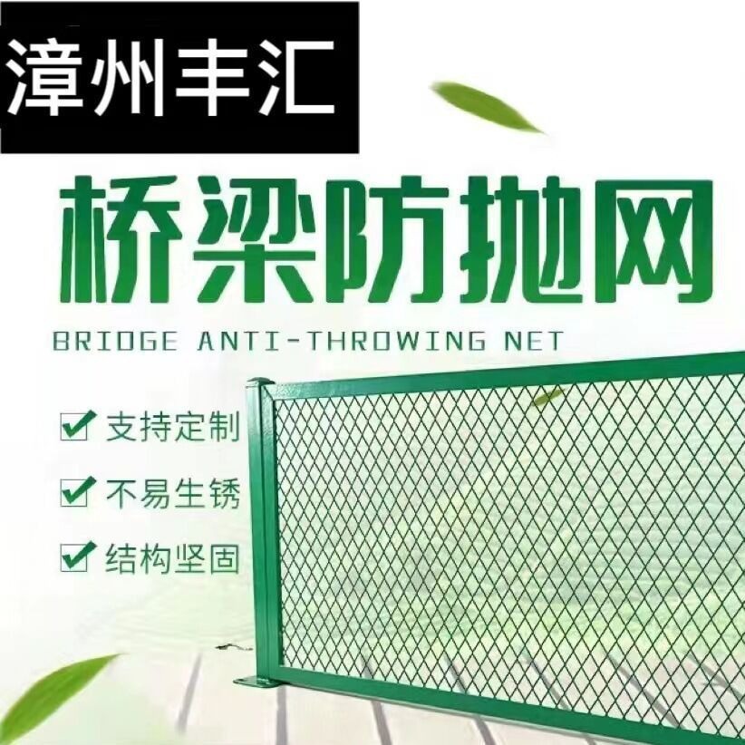 桥梁防抛网防落物网片热镀锌钢板网天桥防护网防落护栏网防风