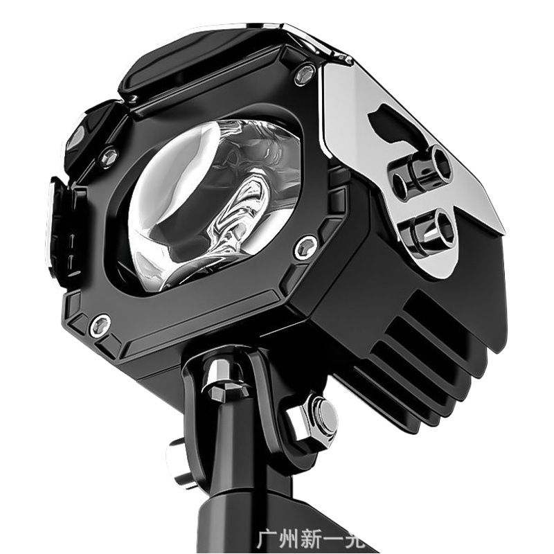 MT50 motocicleta led proyector láser luz fuerte vehículo eléctrico auxiliar carretera matriz especial lejos y cerca de luz flash bombilla