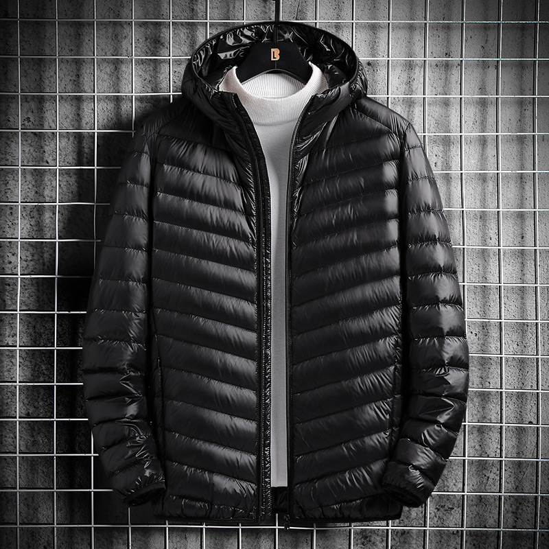 Men's Clothing winter large size men's hooded cotton jacket short light cotton jacket work clothes labor protection small cotton jacket men's clothing_voghion.com