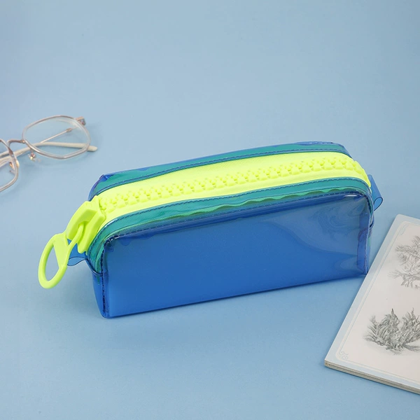 With zipper, blue, fluorescence