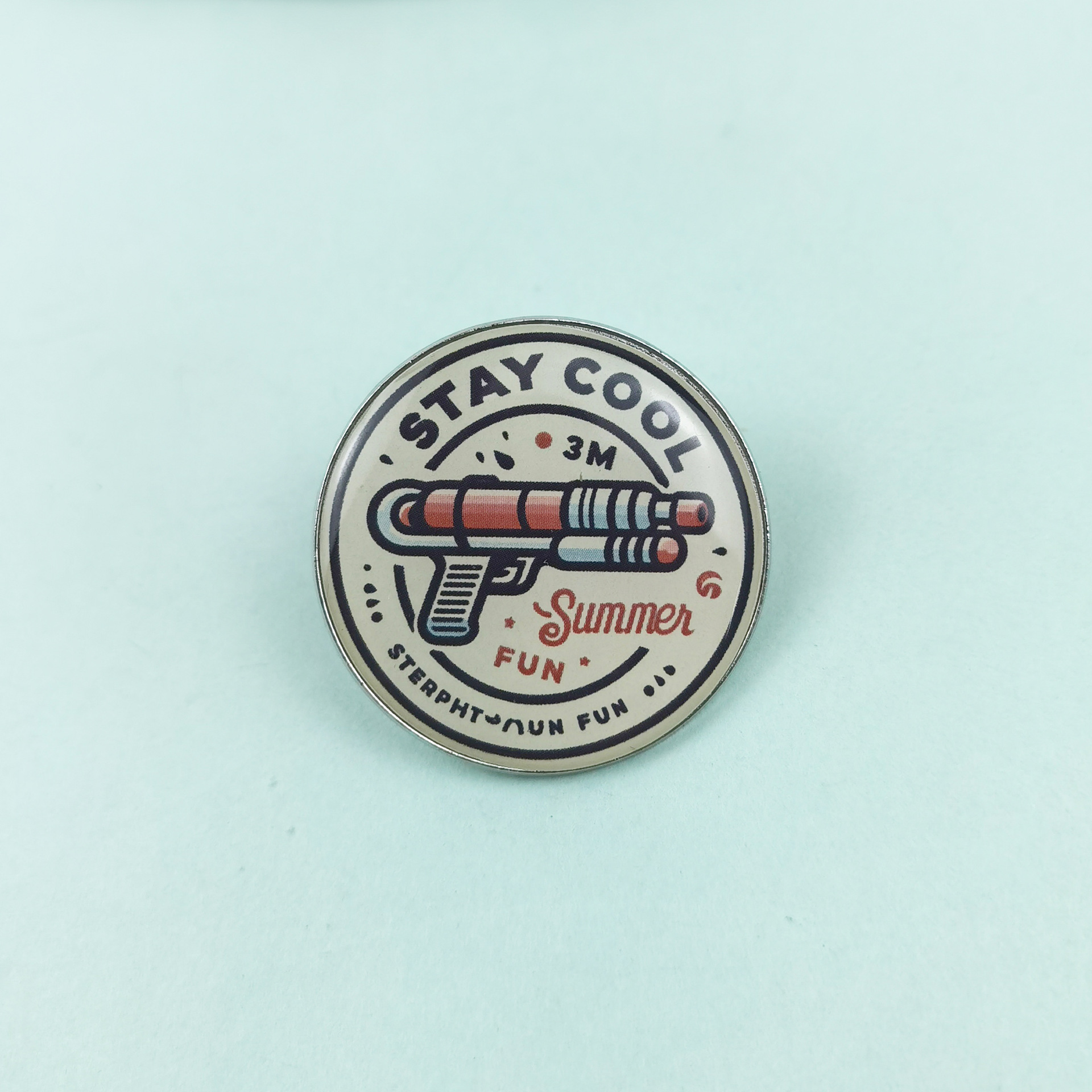 Broche de metal redondo transfronterizo patrón de dibujos animados medalla de joyería estilo retro europeo y americano mochila insignia de alfiler