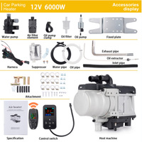 定制柴暖锅炉5KW燃油驻车加热器 预热发动机液晶遥控液晶双向遥控