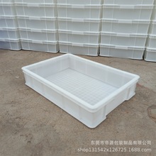 大排档专用白色塑料箱碗筷餐具箱货车配送套叠周转箱白色新料胶箱