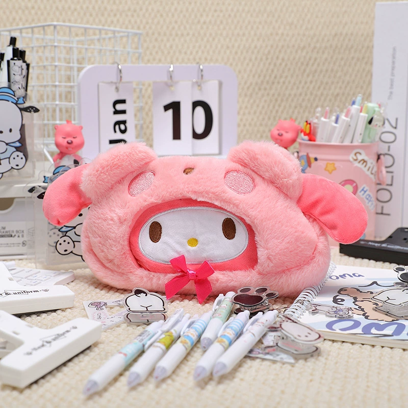 Sanrio, мультяшный высококачественный вместительный водонепроницаемый пенал для младших школьников