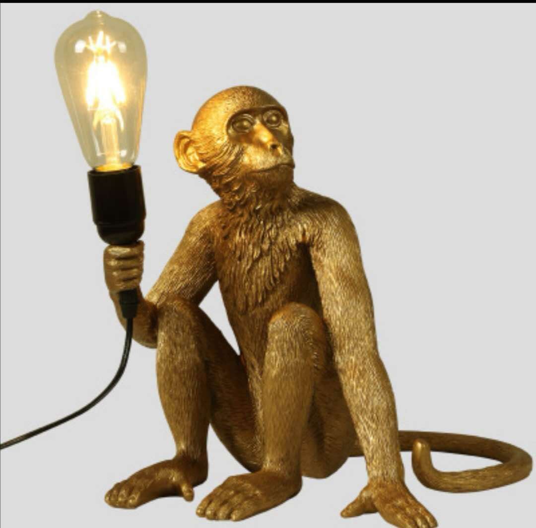 Personalidad creativa industrial viento mono lámpara restaurante habitación de niños tienda de ropa ventana mono lámpara de pared lámpara de escritorio