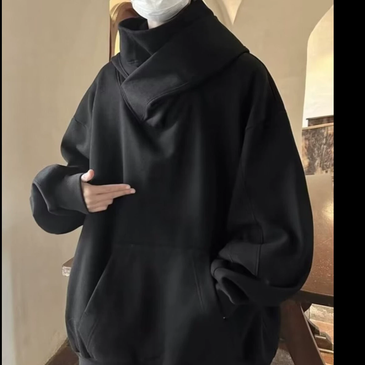 Американский тяжелый штабелер свитер мужской с капюшоном зимой