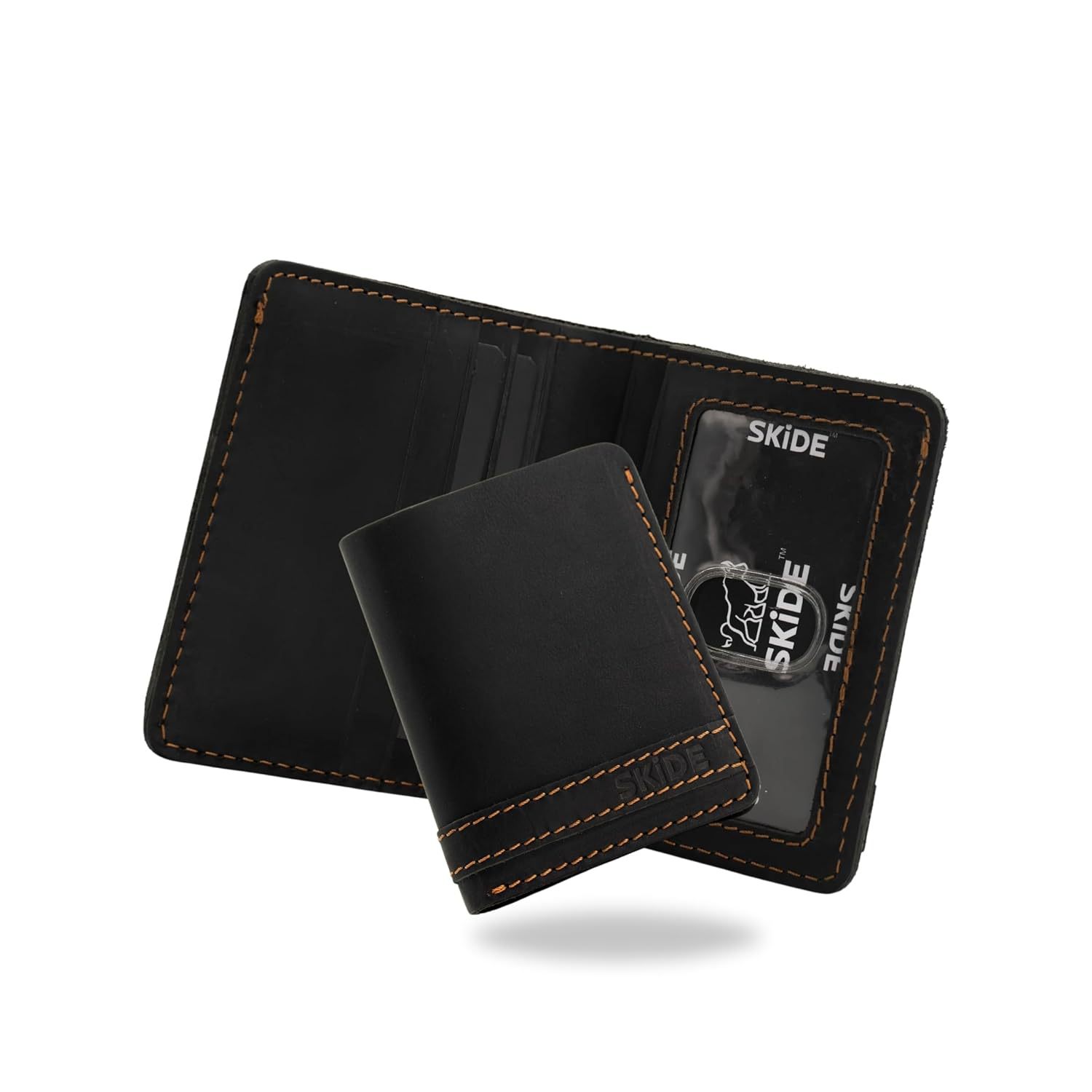 Amazon retro caballo loco cartera de cuero para hombres multi-tarjeta anti-magnetizado cartera de cuero super delgada doble cartera de negocios