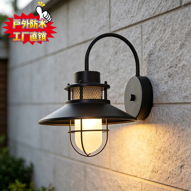 Outdoor waterproof wall lights, American-style retro courtyard wall lights, villa exterior wall lights, balcony lights, guesthouse corridor lights, industrial-style lighting Outdoor waterproof wall lights, American-style retro courtyard wall lights, villa exterior wall lights, balcony lights, guesthouse corridor lights, industrial-style lighting
