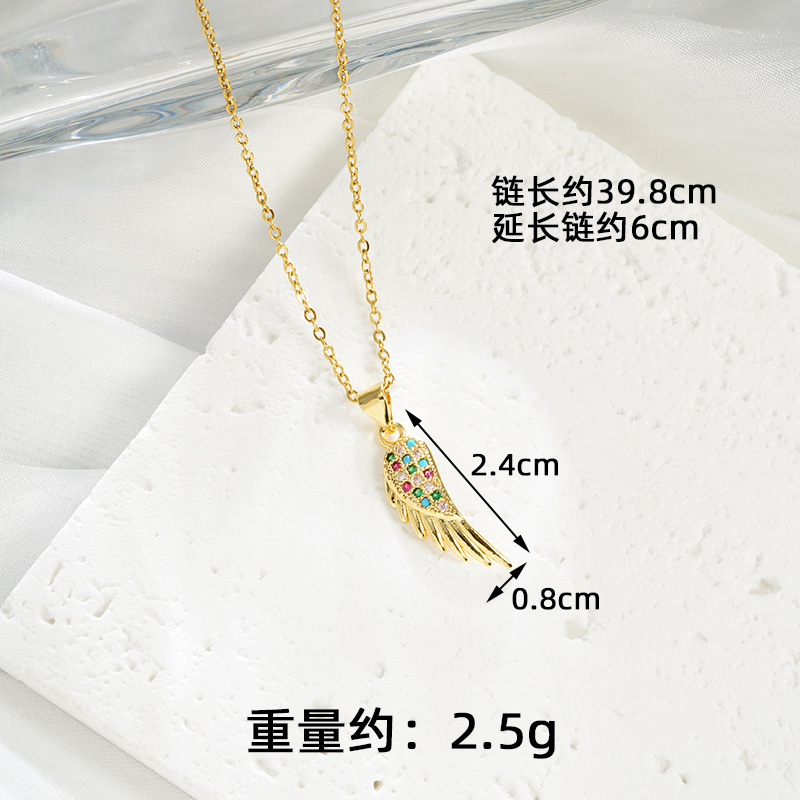 Collar de oro de arena vietnamita transfronterizo, estilo de lujo ligero, aretes de alas de ángel, temperamento femenino, joyería al por mayor