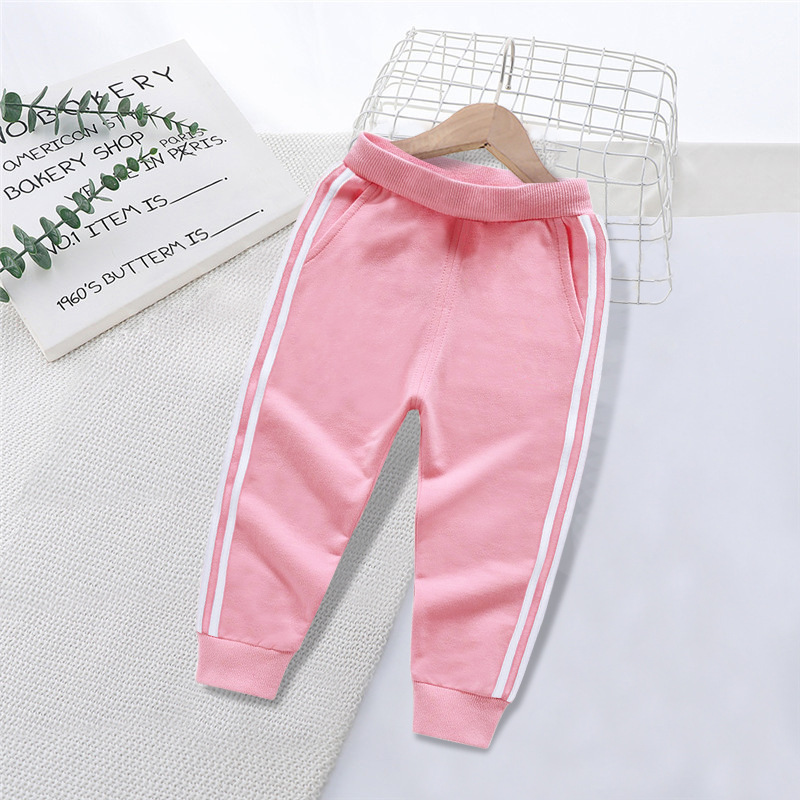 핑크 쓰리 스트라이프 스웨트팬츠