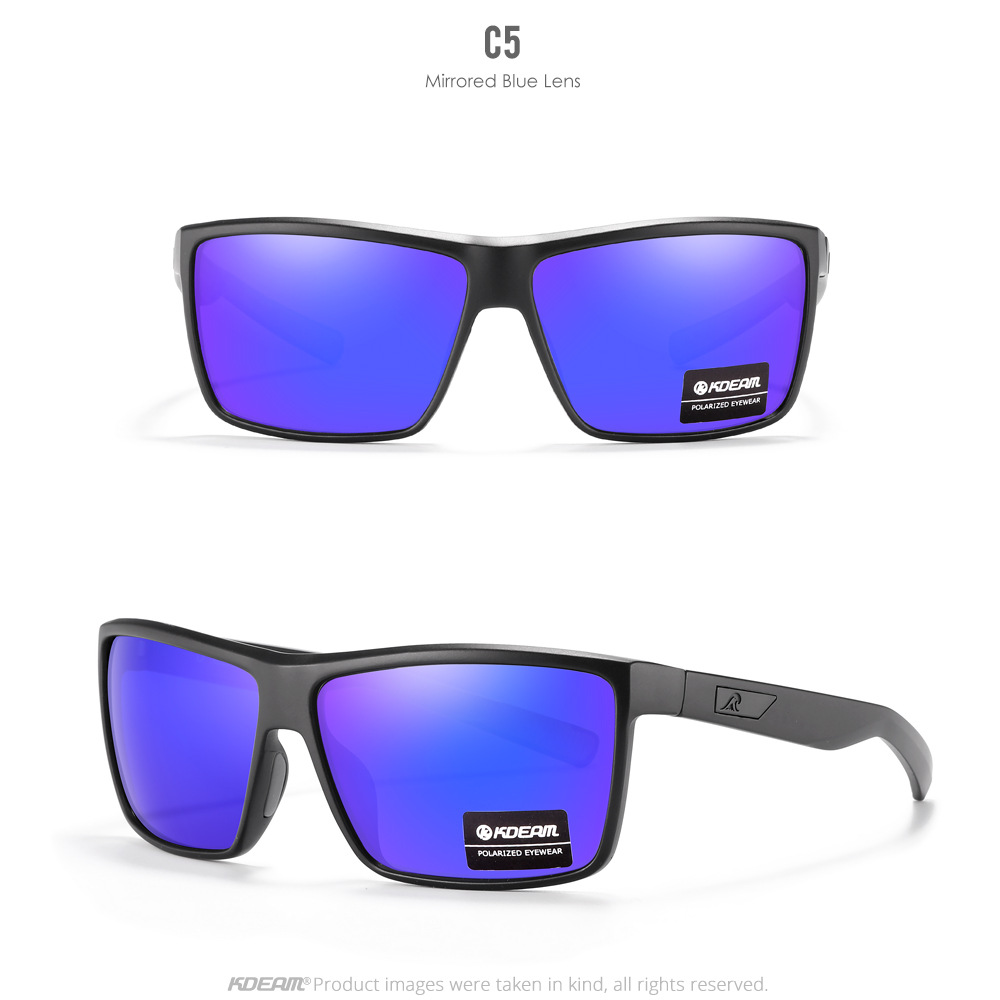 KDEAM neue quadratische rahmen brille männer fahren polarisierte sonnenbrille outdoor reise anti UV400 sonnenbrille KD029_voghion.com