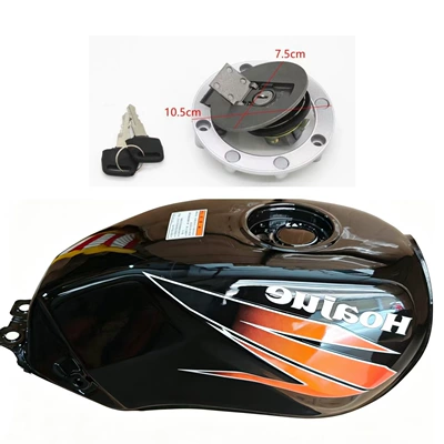Motorcycle Qingqi GS125 Qianjiang GS125 | Fuel tank - large-mouth-new-model-in-black-fuel-tank-cover