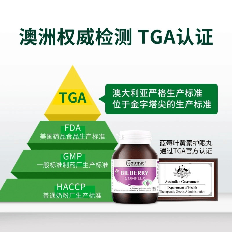 澳洲进口Youthit优思益蓝莓叶黄素护眼胶囊成人DHA花青素护眼丸|undefined
