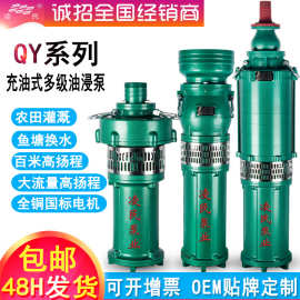凌民厂家QY油浸式潜水泵农用灌溉高扬程抽水泵大流量充油式抽水机