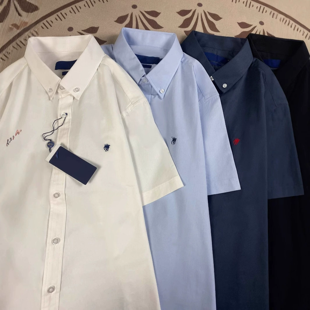 RL Laff Pony Logo Высококачественная летняя футболка из чистого хлопка с короткими рукавами в американском стиле-поло для пар, мужская свободная рубашка с вышивкой для женщин