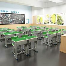 批发学生课桌椅双人培训桌托管辅导班厂家直销加固加厚小学初中