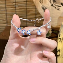 银佳银饰 足银990  珐琅蝶恋花手链  时尚潮流 精品现货一件代发
