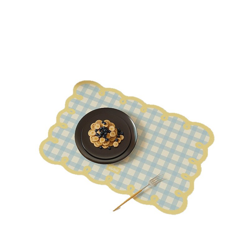Cojín de comedor occidental de estilo crema mesa resistente al quemado resistente a altas temperaturas platos de comedor platos de cojín a prueba de agua a prueba de aceite mesa cojín de tazas de cuero image 6
