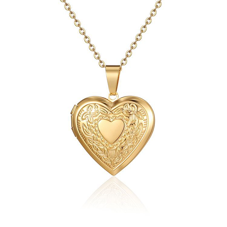 Romantic Heart Shape Stainless Steel Plating Pendant Necklace display picture 1