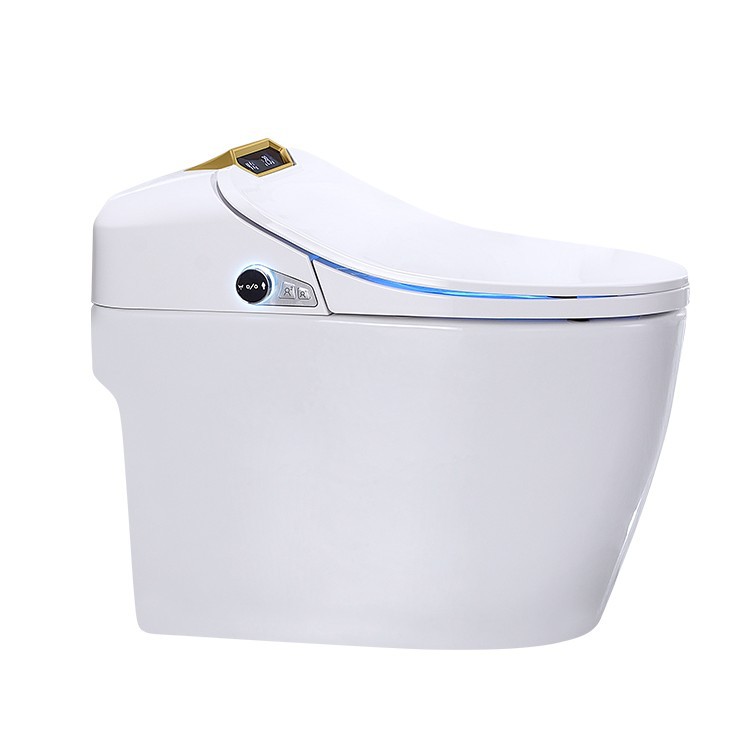 El tanque de agua-control inteligente integrado libre de la voz de la pantalla LED del retrete del mercado de la agua caliente
