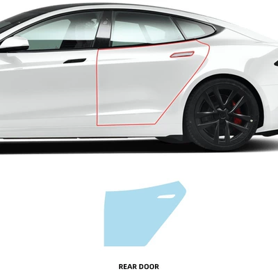 Car paint protective film Tesla modelS special invisible - single-rear-door-tpu-transparent-protective-film-21-24-tesla-models