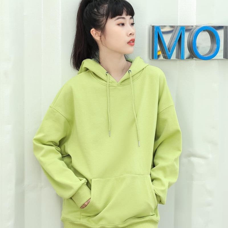 420g Winter New Style Drop Shoulder Loose Silver Fox Fleece Thickened Hooded Sweatshirt with Printed Logo for Events
